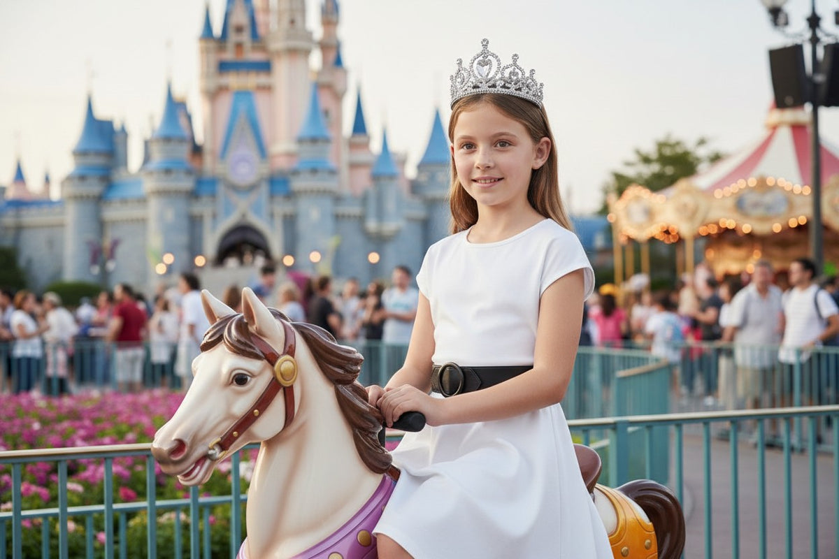 Robe enfant « Parce qu’on peut être une princesse partout » – adapté, ouverture épaules