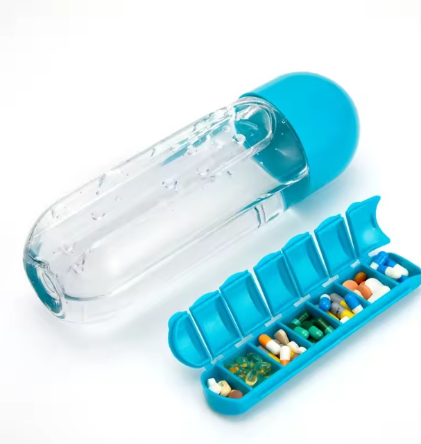 Gourde avec rangement pour médicaments – 600 ml