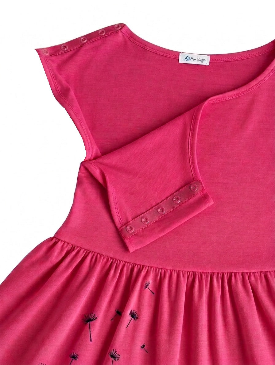Robe fée « Un souffle, un vœu, un pissenlit » – adaptée, ouverture épaules