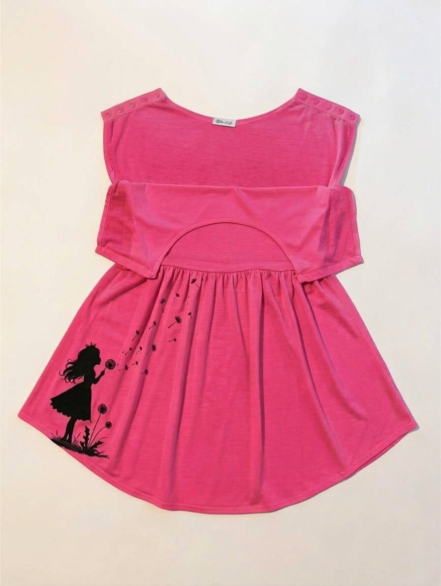 Robe fée « Un souffle, un vœu, un pissenlit » – adaptée, ouverture épaules