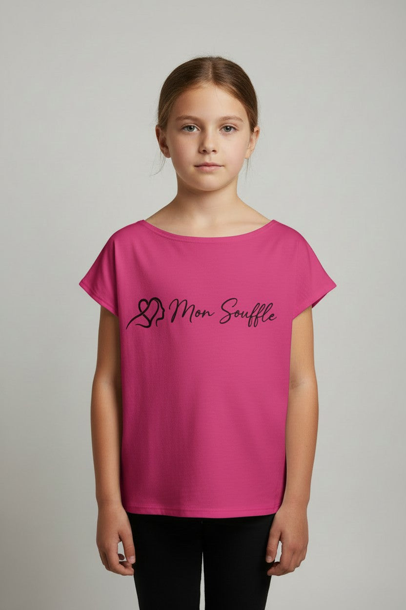T-shirt enfant Mon Souffle esprit sport – adaptée, ouverture épaules