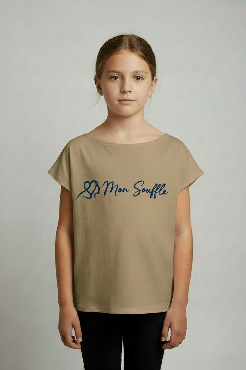 T-shirt enfant Mon Souffle esprit sport – adaptée, ouverture épaules
