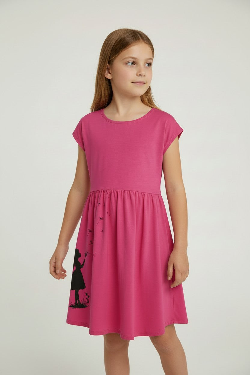 Robe fée « Un souffle, un vœu, un pissenlit » – adaptée, ouverture épaules