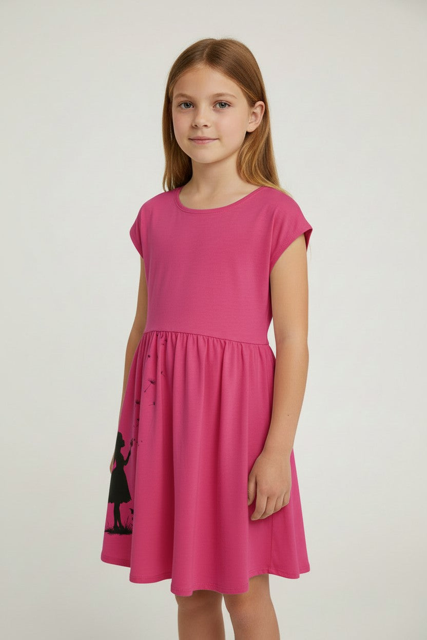 Robe fée « Un souffle, un vœu, un pissenlit » – adaptée, ouverture épaules
