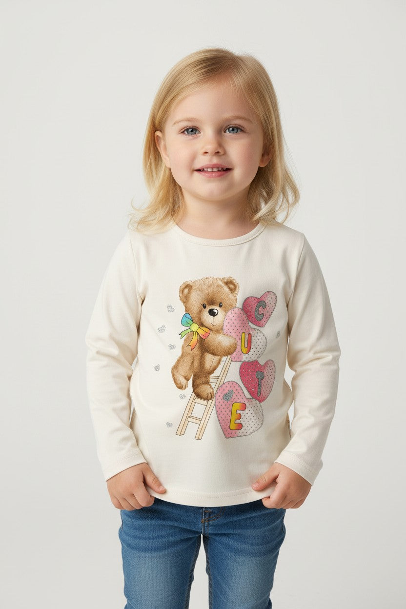 T-shirt bébé/enfant « CUTE » – manches longues