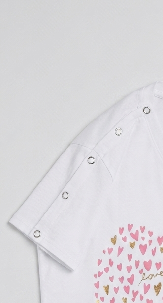 T-shirt Cœur – Boutons-pression
