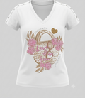 T-shirt Fleurs – Boutons-pression