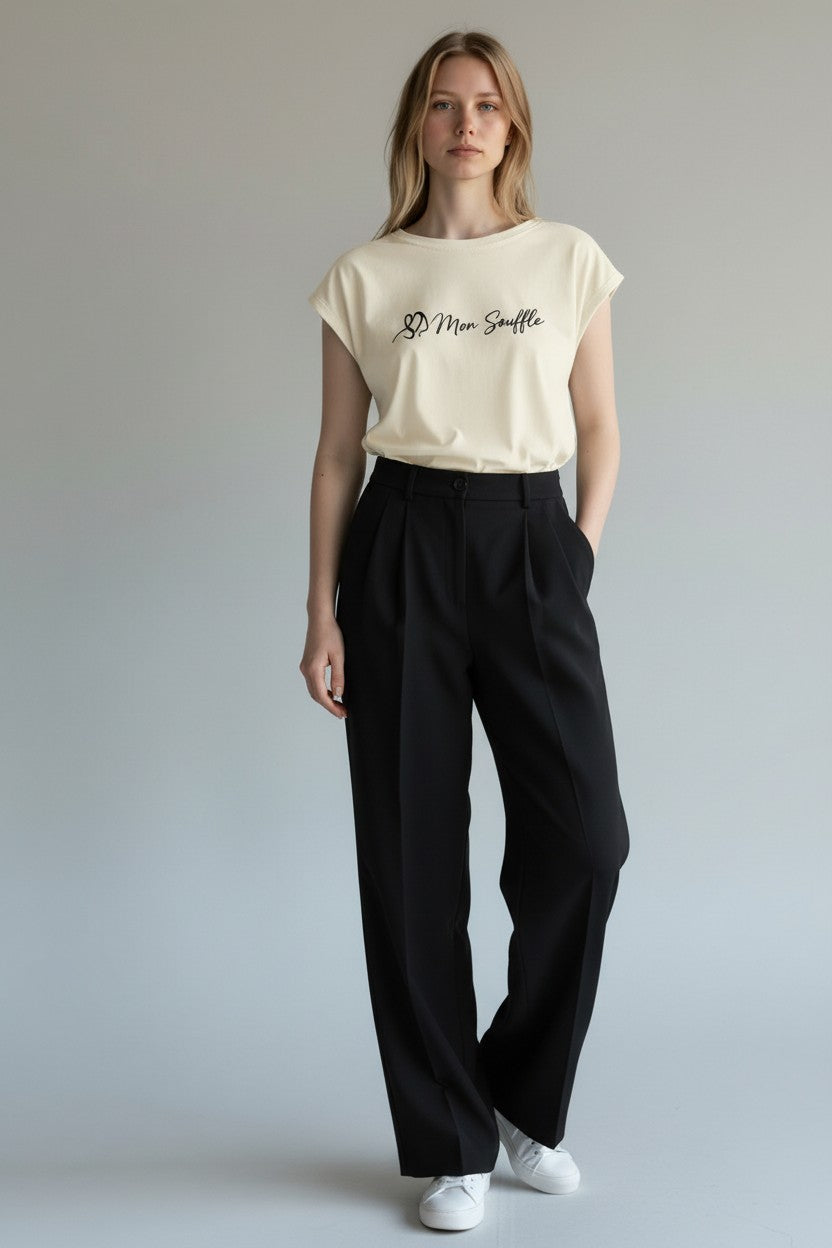 Pantalon Fluide Taille Haute – Confort & Élégance