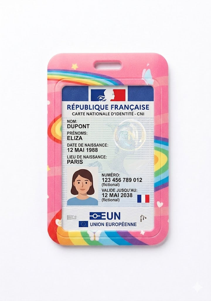 Porte-carte tour de cou